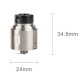 Authentic Pioneer4You IPV Finder RDA Rebuildable Dripping Atomizer w/ BF Pin - Silver, Stainless Steel, 24mm Diameter