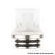 Authentic Reewape AS281T 810 Replacement Drip Tip for SMOK TFV8 / TFV12 Tank / Kennedy / Battle/Reload RDA - White, Resin, 20mm