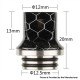 Authentic Reewape AS281TS 810 Replacement Drip Tip for SMOK TFV8 / TFV12 Tank / Kennedy /Battle/Reload RDA - Black, Resin, 20mm