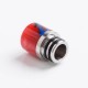 Authentic Reewape AS103 510 Drip Tip for RDA / RTA / RDTA / Sub-Ohm Tank Vape Atomizer - Red Blue, Stainless Steel + Resin, 16mm