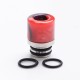 Authentic Reewape AS103 510 Drip Tip for RDA / RTA / RDTA / Sub-Ohm Tank Vape Atomizer - Red Blue, Stainless Steel + Resin, 16mm