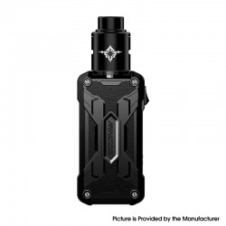 Authentic Rincoe Mechman Nano 90W Box Mod w/ Metis RDA Kit - Full Black, PC + Leather + SS + Aluminum, 1 x 18650