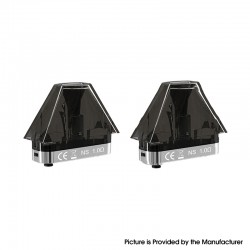 Authentic HorizonTech Adamats Pod Kit Replacement Cartridge w/ 1.0ohm NS Round Wire - Black, 3.5ml (2 PCS)