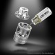 Authentic Dovpo The Ohmage Sub Ohm Tank Atomizer w/ 4 Spare Coils - Silver, SS + Quartz Glass, 2ml / 5.5ml, 26.5mm Diameter