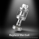 Authentic Dovpo The Ohmage Sub Ohm Tank Atomizer w/ 4 Spare Coils - Silver, SS + Quartz Glass, 2ml / 5.5ml, 26.5mm Diameter