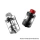 Authentic Dovpo The Ohmage Sub Ohm Tank Atomizer w/ 4 Spare Coils - Silver, SS + Quartz Glass, 2ml / 5.5ml, 26.5mm Diameter