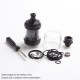 Authentic Hellvape MD MTL RTA Rebuildable Tank Atomizer - Gunmetal, Stainless Steel + Pyrex Glass, 2ml / 4ml, 24mm Diameter