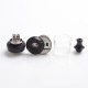 Authentic Hellvape MD MTL RTA Rebuildable Tank Atomizer - Black, Stainless Steel + Pyrex Glass, 2ml / 4ml, 24mm Diameter