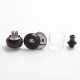 Authentic Hellvape MD MTL RTA Rebuildable Tank Atomizer - Black, Stainless Steel + Pyrex Glass, 2ml / 4ml, 24mm Diameter