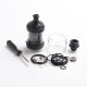 Authentic Hellvape MD MTL RTA Rebuildable Tank Atomizer - Black, Stainless Steel + Pyrex Glass, 2ml / 4ml, 24mm Diameter