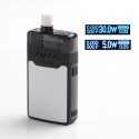 Authentic Hellvape GRIMM 30W 1200mAh VW Box Mod Pod System Starter Kit - Black, Zinc Alloy + PCTG, 3ml, 0.7ohm / 1.2ohm, 5~30W