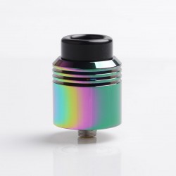 Authentic asMODus x Thesis Barrage RDA Rebuildable Dripping Atomizer w/ BF Pin - Rainbow, Stainless Steel, 24mm Diameter