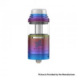 Authentic VandyVape Widowmaker RTA Rebuildable Tank Atomizer - Rainbow, Stainless Steel + Glass, 6ml, 25mm Diameter