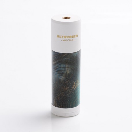 Authentic Ultroner DJV Meche Hybrid Mechanical Mod - Blue White, Brass + Stabwood, 1 x 18650