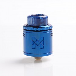 Authentic VandyVape Mesh V2 RDA Rebuildable Dripping Atomizer - Shiny Blue, Stainless Steel, 0.12ohm / 0.15ohm, 25mm Diameter