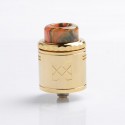 Authentic VandyVape Mesh V2 RDA Rebuildable Dripping Atomizer - Gold, Stainless Steel, 0.12ohm / 0.15ohm, 25mm Diameter