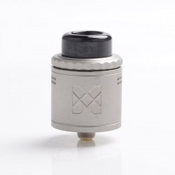 Authentic VandyVape Mesh V2 RDA Rebuildable Dripping Atomizer - Frosted Grey, Stainless Steel, 0.12ohm / 0.15ohm, 25mm Diameter