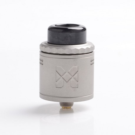 Authentic VandyVape Mesh V2 RDA Rebuildable Dripping Atomizer - Frosted Grey, Stainless Steel, 0.12ohm / 0.15ohm, 25mm Diameter