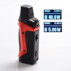 Authentic GeekVape Aegis Boost 40W 1500mAh VW Box Mod Pod System Starter Kit - Devil Red, Zinc Alloy, 3.7ml, 0.6ohm, 5~40W