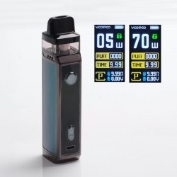 Authentic Voopoo VINCI X VW Box Mod Pod System Starter Kit - Drazzling Green, Zinc Alloy + PCTG, 0.3 / 0.6ohm, 5~70W, 1 x 18650