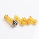 Authentic Ambition Mods Multi-function MTL PEI Drip Tip Mouthpiece + Stainless Steel 510 Base - Brown (Polished)