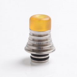Authentic Reewape AS278S 510 Replacement Drip Tip for RDA / RTA / RDTA / Sub-Ohm Tank Atomizer - Silver + Yellow, 21mm