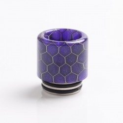 Authentic Reewape AS272 Changeable 810-510 Drip Tip w/ Anti Spit SS Mesh Sheet for RDA / SMOK TFV8 - Purple, Resin, 18mm