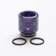 Authentic Reewape AS272 Changeable 810-510 Drip Tip w/ Anti Spit SS Mesh Sheet for RDA / SMOK TFV8 - Purple, Resin, 18mm