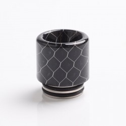 Authentic Reewape AS272 Changeable 810-510 Drip Tip w/ Anti Spit SS Mesh Sheet for RDA / SMOK TFV8 - Black, Resin, 18mm