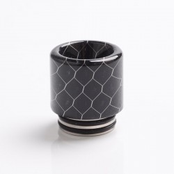 Authentic Reewape AS272 Changeable 810-510 Drip Tip w/ Anti Spit SS Mesh Sheet for RDA / SMOK TFV8 - Black, Resin, 18mm