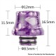 Authentic Reewape AS237 510 Replacement Drip Tip for RDA / RTA / RDTA / Sub-Ohm Tank Atomizer - Purple, Resin, 16.5mm