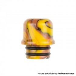 Authentic Reewape AS262 510 Replacement Drip Tip for RDA / RTA / RDTA / Sub-Ohm Tank Atomizer - Yellow Brown, Resin, 14mm