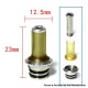 SXK Replacement Drip Tip for SXK NOI Style RTA Atomizer - Brown, PEI + Stainless Steel, 23mm