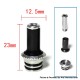 SXK Replacement Drip Tip for SXK NOI Style RTA Atomizer - Black, PEI + Stainless Steel, 23mm