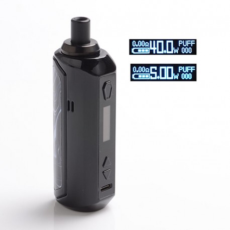 Authentic Artery Nugget AIO 40W 1500mAh VW Box Mod Pod System Starter Kit - Black, Zinc Alloy + Plastic, 2ml, 5~40W