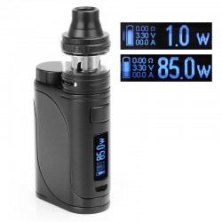 Authentic Eleaf iStick Pico 25 85W TC VW Variable Wattage Mod + Ello Tank Starter Kit - Black, SS, 1~85W, 2ml, 1 x 18650