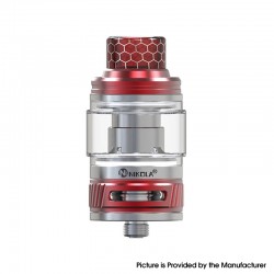 Authentic Nikola Lapetus Sub Ohm Tank Atomizer - Red, Stainless Steel + Aluminum Alloy, 4.5ml/6.0ml, 0.18ohm, 25mm Dia.