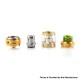 Authentic Nikola Lapetus Sub Ohm Tank Atomizer - Gold, Stainless Steel + Aluminum Alloy, 4.5ml/6.0ml, 0.18ohm, 25mm Dia.