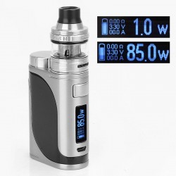 Authentic Eleaf iStick Pico 25 85W TC VW Variable Wattage Mod + Ello Tank Starter Kit - Silver, SS, 1~85W, 2ml, 1 x 18650