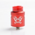 [Ships from Bonded Warehouse] Authentic HellDead Rabbit V2 RDA Rebuildable Dripping Atomizer w/ BF Pin - Red, Aluminum, 24mm