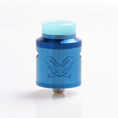 Authentic Hellvape Dead Rabbit V2 RDA Rebuildable Dripping Atomizer w/ BF Pin - Blue, Stainless Steel, 24mm Diameter