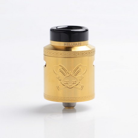 [Ships from Bonded Warehouse] Authentic Hellvape Dead Rabbit V2 RDA Rebuildable Dripping Atomizer w/ BF Pin - Gold, SS, 24mm