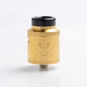 Authentic Hellvape Dead Rabbit V2 RDA Rebuildable Dripping Atomizer w/ BF Pin - Gold, Stainless Steel, 24mm Diameter