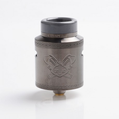 [Ships from Bonded Warehouse] Authentic HellDead Rabbit V2 RDA Rebuildable Dripping Atomizer w/ BF Pin - Gun Metal, SS, 24mm