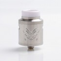 Authentic Hellvape Dead Rabbit V2 RDA Rebuildable Dripping Atomizer w/ BF Pin - Silver, Stainless Steel, 24mm Diameter