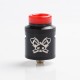 Authentic Hellvape Dead Rabbit V2 RDA Rebuildable Dripping Atomzier w/ BF Pin - Black, Stainless Steel, 24mm Diameter