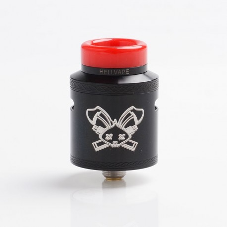 Authentic Hellvape Dead Rabbit V2 RDA Rebuildable Dripping Atomizer w/ BF Pin - Black, Stainless Steel, 24mm Diameter