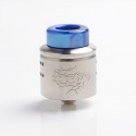 Authentic Wotofo Profile 1.5 RDA Rebuildable Dripping Atomizer w/ BF Pin - Silver, Stainless Steel, 24mm Diameter