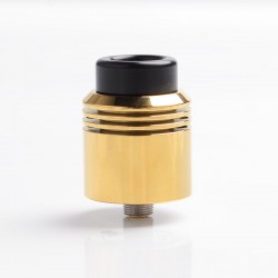 Authentic asMODus x Thesis Barrage RDA Rebuildable Dripping Atomizer w/ BF Pin - Gold, Stainless Steel, 24mm Diameter