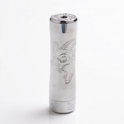 Authentic Reewape RUOK Ghost 21700 Hybrid Mechanical Mod - Silver, Copper, 1 x 18650 / 20700 /21700, Random Engrave Pattern